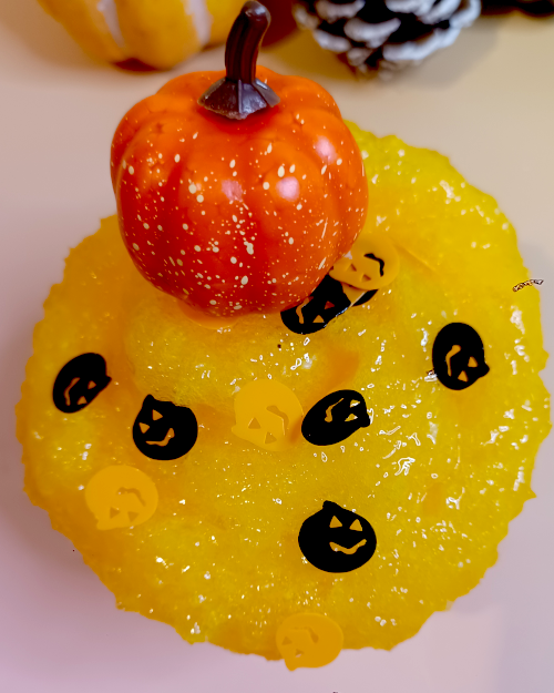 "Pumpkin Guts" Clear Snowfizz Slime