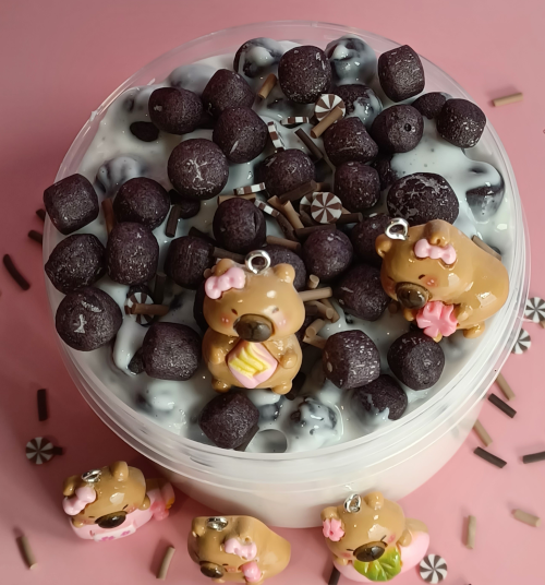 "Capybara Choco Pops" Foambeads Slime