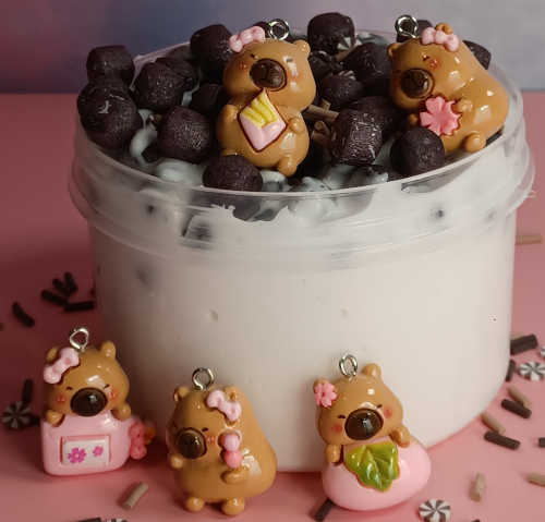 "Capybara Choco Pops" Foambeads Slime