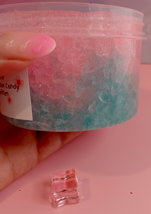 "Cotton Candy crushed Ice" Silica Beads Slime