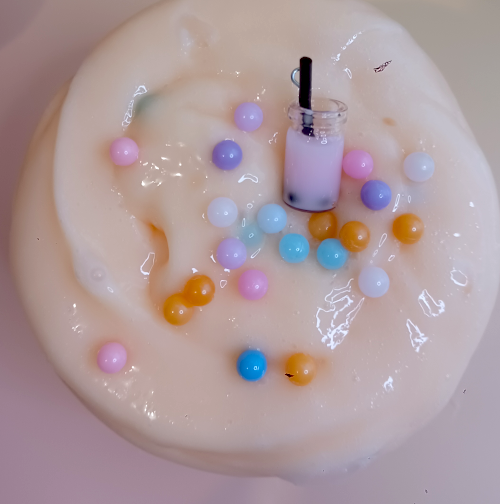 "Rainbow Bubble Tea" Jiggly Slime