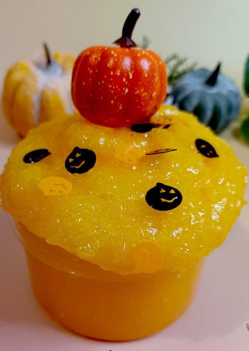 "Pumpkin Guts" Clear Snowfizz Slime