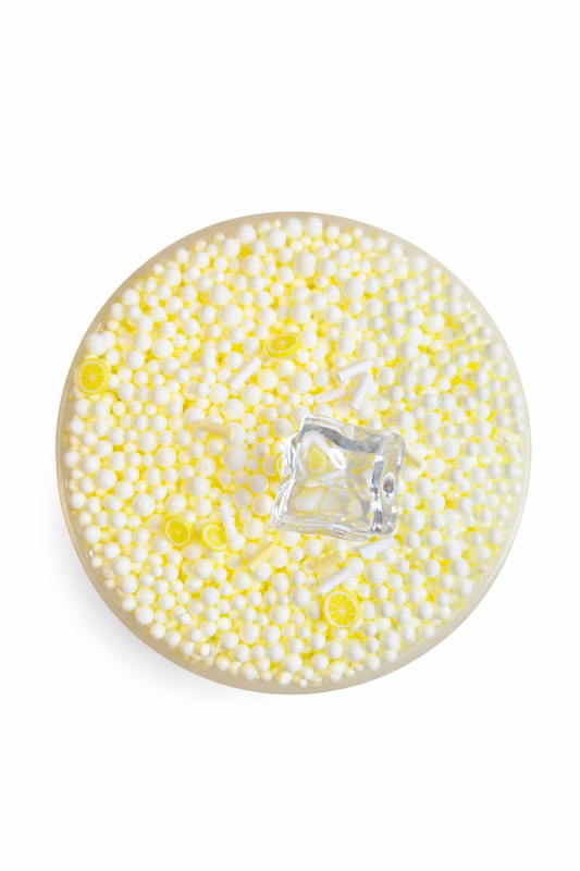 "Lemon Soda Pop" Clear Mini Foambead Slime