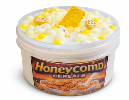 "Honeycomb Cereals" white Glue Jelly/Foambead Slime